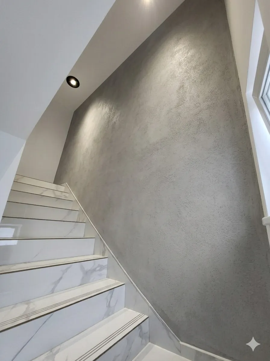 Beton efekat na zidu stepeništa, vizuelizacija